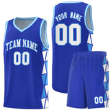 Custom Traditional Side Two-Color Triangle Splicing Sports Uniform Basketball Jersey Add Logo Number