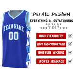 Custom Traditional Side Two-Color Triangle Splicing Sports Uniform Basketball Jersey Add Logo Number