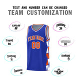 Custom Traditional Side Two-Color Triangle Splicing Sports Uniform Basketball Jersey Text Logo Number