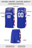 Custom Traditional Side Two-Color Triangle Splicing Sports Uniform Basketball Jersey Printed Logo Number