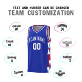Custom Traditional Side Two-Color Triangle Splicing Sports Uniform Basketball Jersey Printed Logo Number