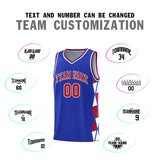 Custom Tank Top Side Two-Color Triangle Splicing Sports Fashion Uniform Basketball Jersey Add Logo Number