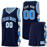 Custom Traditional Side Two-Color Triangle Splicing Sports Uniform Basketball Jersey Add Logo Number