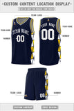 Custom Traditional Side Two-Color Triangle Splicing Sports Uniform Basketball Jersey Printed Logo Number