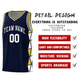 Custom Traditional Side Two-Color Triangle Splicing Sports Uniform Basketball Jersey Printed Logo Number