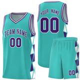 Custom Traditional Side Two-Color Triangle Splicing Sports Uniform Basketball Jersey Add Logo Number