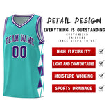 Custom Traditional Side Two-Color Triangle Splicing Sports Uniform Basketball Jersey Add Logo Number