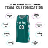 Custom Traditional Side Two-Color Triangle Splicing Sports Uniform Basketball Jersey Printed Logo Number