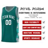 Custom Traditional Side Two-Color Triangle Splicing Sports Uniform Basketball Jersey Printed Logo Number
