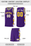 Custom Traditional Side Two-Color Triangle Splicing Sports Uniform Basketball Jersey Printed Logo Number
