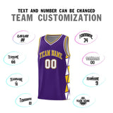 Custom Traditional Side Two-Color Triangle Splicing Sports Uniform Basketball Jersey Printed Logo Number