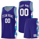 Custom Tank Top Side Two-Color Triangle Splicing Sports Fashion Uniform Basketball Jersey Add Logo Number