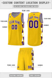Custom Tank Top Side Two-Color Triangle Splicing Sports Fashion Uniform Basketball Jersey Add Logo Number