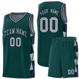 Custom Tank Top Side Two-Color Triangle Splicing Sports Fashion Uniform Basketball Jersey Add Logo Number