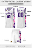 Custom Tank Top Side Two-Color Triangle Splicing Sports Fashion Uniform Basketball Jersey Add Logo Number