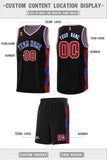 Custom Tank Top Side Two-Color Triangle Splicing Sports Uniform Basketball Jersey Printed Logo Number