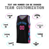 Custom Personalized Side Two-Color Triangle Splicing Sports Uniform Basketball Jersey For Unisex