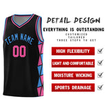 Custom Personalized Side Two-Color Triangle Splicing Sports Uniform Basketball Jersey For Unisex