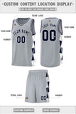 Custom Tank Top Side Two-Color Triangle Splicing Sports Uniform Basketball Jersey Printed Logo Number