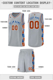 Custom Personalized Side Two-Color Triangle Splicing Sports Uniform Basketball Jersey For Unisex