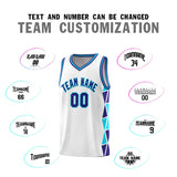 Custom Personalized Side Two-Color Triangle Splicing Sports Uniform Basketball Jersey For Unisex