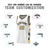 Custom Tank Top Side Two-Color Triangle Splicing Sports Uniform Basketball Jersey Printed Logo Number