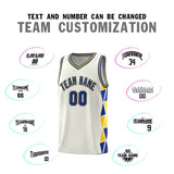 Custom Personalized Side Two-Color Triangle Splicing Sports Uniform Basketball Jersey For Unisex