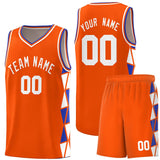 Custom Tailor Made Side Two-Color Triangle Splicing Sports Uniform Basketball Jersey For Unisex