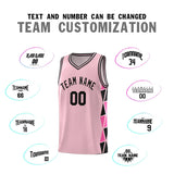 Custom Personalized Side Two-Color Triangle Splicing Sports Uniform Basketball Jersey For Unisex