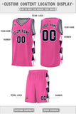 Custom Tank Top Side Two-Color Triangle Splicing Sports Uniform Basketball Jersey Printed Logo Number