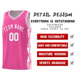 Custom Tailor Made Side Two-Color Triangle Splicing Sports Uniform Basketball Jersey For Adult