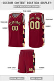 Custom Tank Top Side Two-Color Triangle Splicing Sports Uniform Basketball Jersey Printed Logo Number