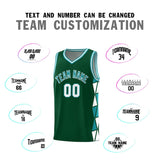 Custom Personalized Side Two-Color Triangle Splicing Sports Uniform Basketball Jersey For Unisex