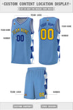 Custom Tank Top Side Two-Color Triangle Splicing Sports Uniform Basketball Jersey Printed Logo Number