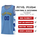 Custom Tank Top Side Two-Color Triangle Splicing Sports Uniform Basketball Jersey Printed Logo Number