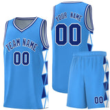 Custom Personalized Side Two-Color Triangle Splicing Sports Uniform Basketball Jersey For Unisex
