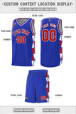 Custom Personalized Side Two-Color Triangle Splicing Sports Uniform Basketball Jersey For Unisex