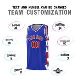 Custom Personalized Side Two-Color Triangle Splicing Sports Uniform Basketball Jersey For Unisex