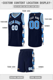 Custom Tank Top Side Two-Color Triangle Splicing Sports Uniform Basketball Jersey Printed Logo Number