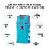 Custom Personalized Side Two-Color Triangle Splicing Sports Uniform Basketball Jersey For Unisex