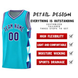Custom Personalized Side Two-Color Triangle Splicing Sports Uniform Basketball Jersey For Unisex