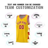 Custom Tailor Made Side Two-Color Triangle Splicing Sports Uniform Basketball Jersey For Youth