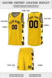 Custom Personalized Side Two-Color Triangle Splicing Sports Uniform Basketball Jersey For Unisex