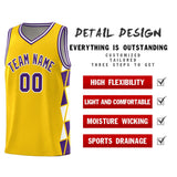 Custom Personalized Side Two-Color Triangle Splicing Sports Uniform Basketball Jersey For Unisex