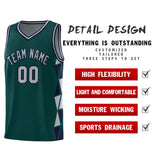 Custom Personalized Side Two-Color Triangle Splicing Sports Uniform Basketball Jersey For Unisex