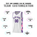 Custom Personalized Side Two-Color Triangle Splicing Sports Uniform Basketball Jersey For Unisex