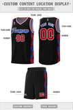 Custom Personalized Side Two-Color Triangle Splicing Sports Uniform Basketball Jersey For Adult
