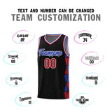 Custom Personalized Side Two-Color Triangle Splicing Sports Uniform Basketball Jersey For Adult