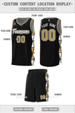 Custom Hip Hop Side Two-Color Triangle Splicing Sports Uniform Basketball Jersey Text Logo Number