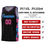 Custom Hip Hop Side Two-Color Triangle Splicing Sports Uniform Basketball Jersey Printed Logo Number
